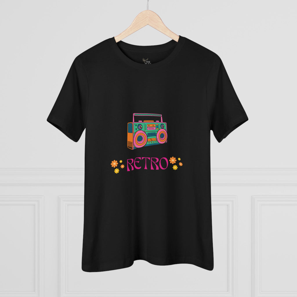 Retro Vibes – TBT Cotton Black Tee