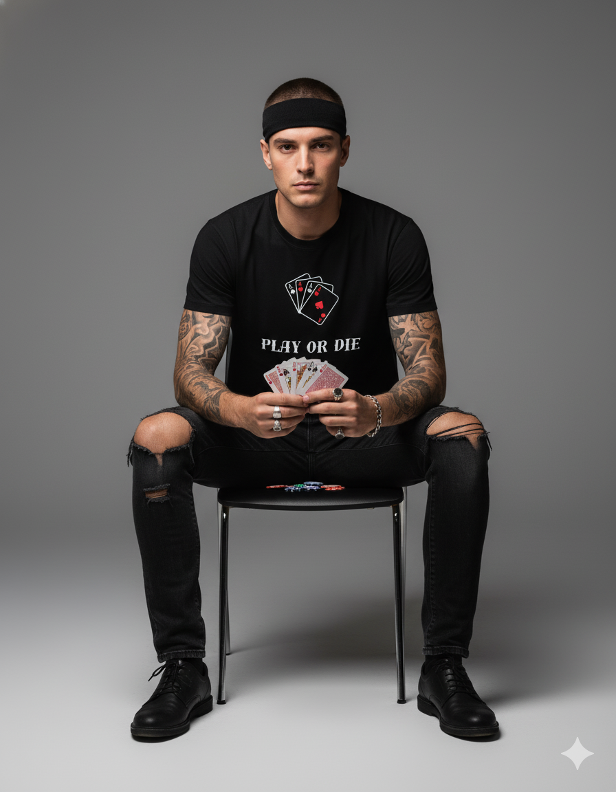 Play or Die - TBT Unisex Premium Black Tee