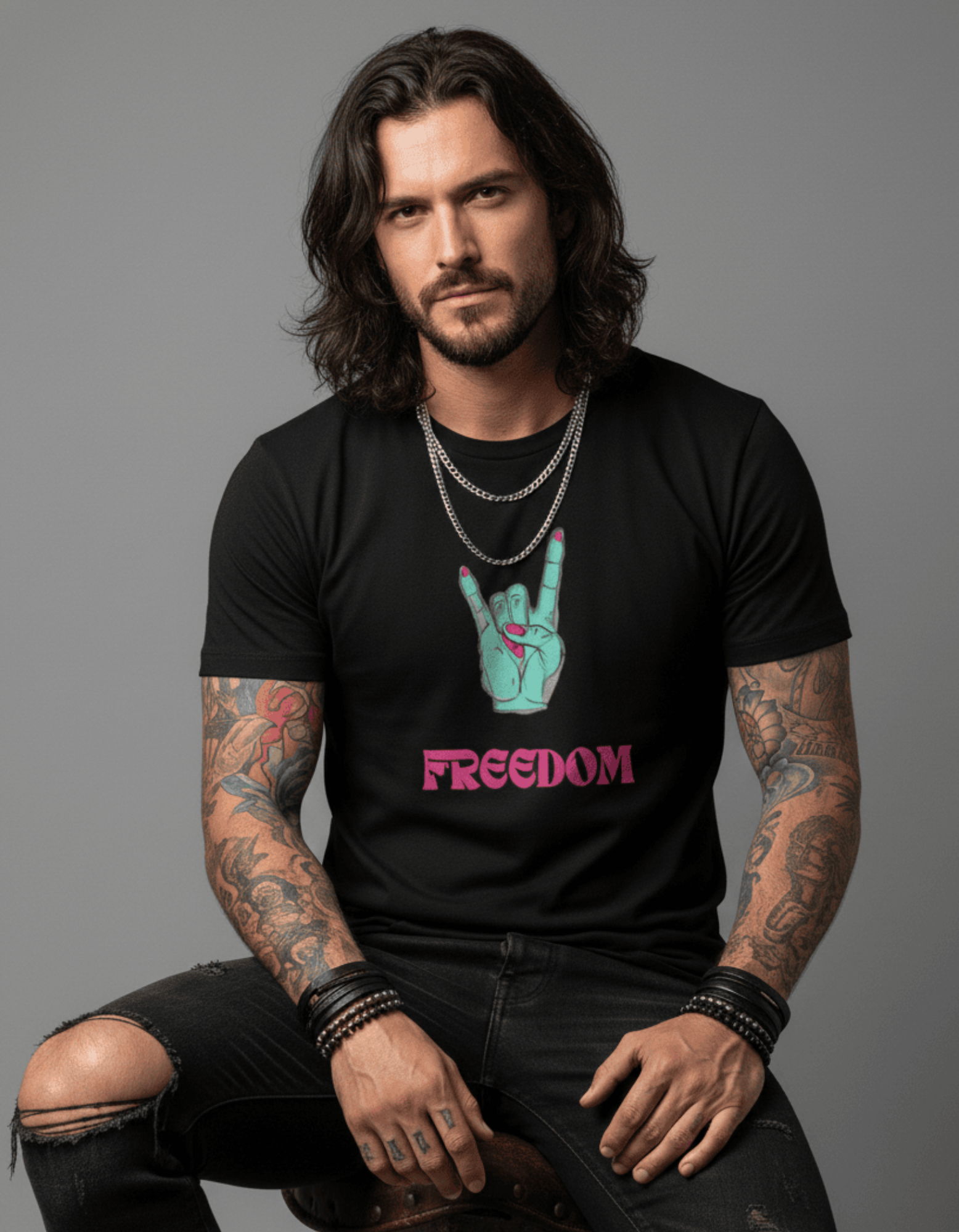 Freedom - TBT Unisex Rocker T-Shirt | Halloween Edition