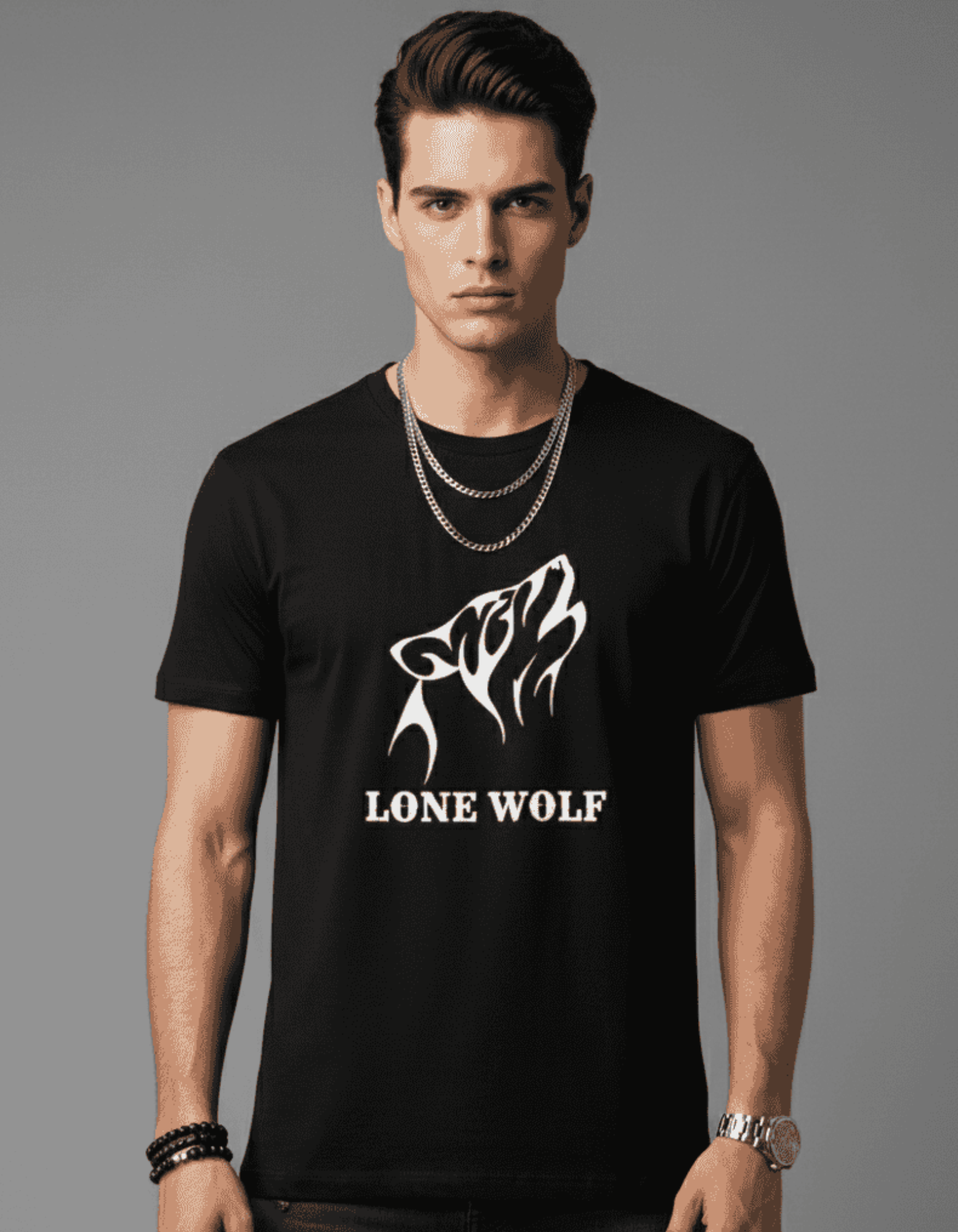 Lone Wolf – TBT Premium Edition Black Tee