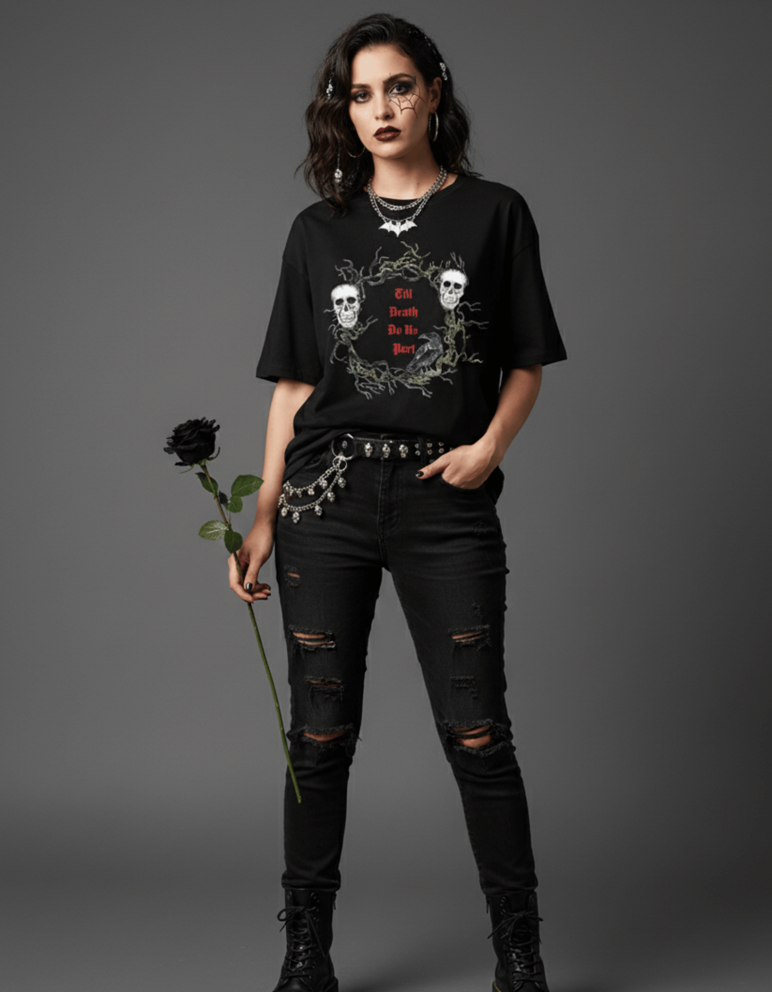 Till Death Do Us Part – TBT Premium Black Tee | Halloween Edition