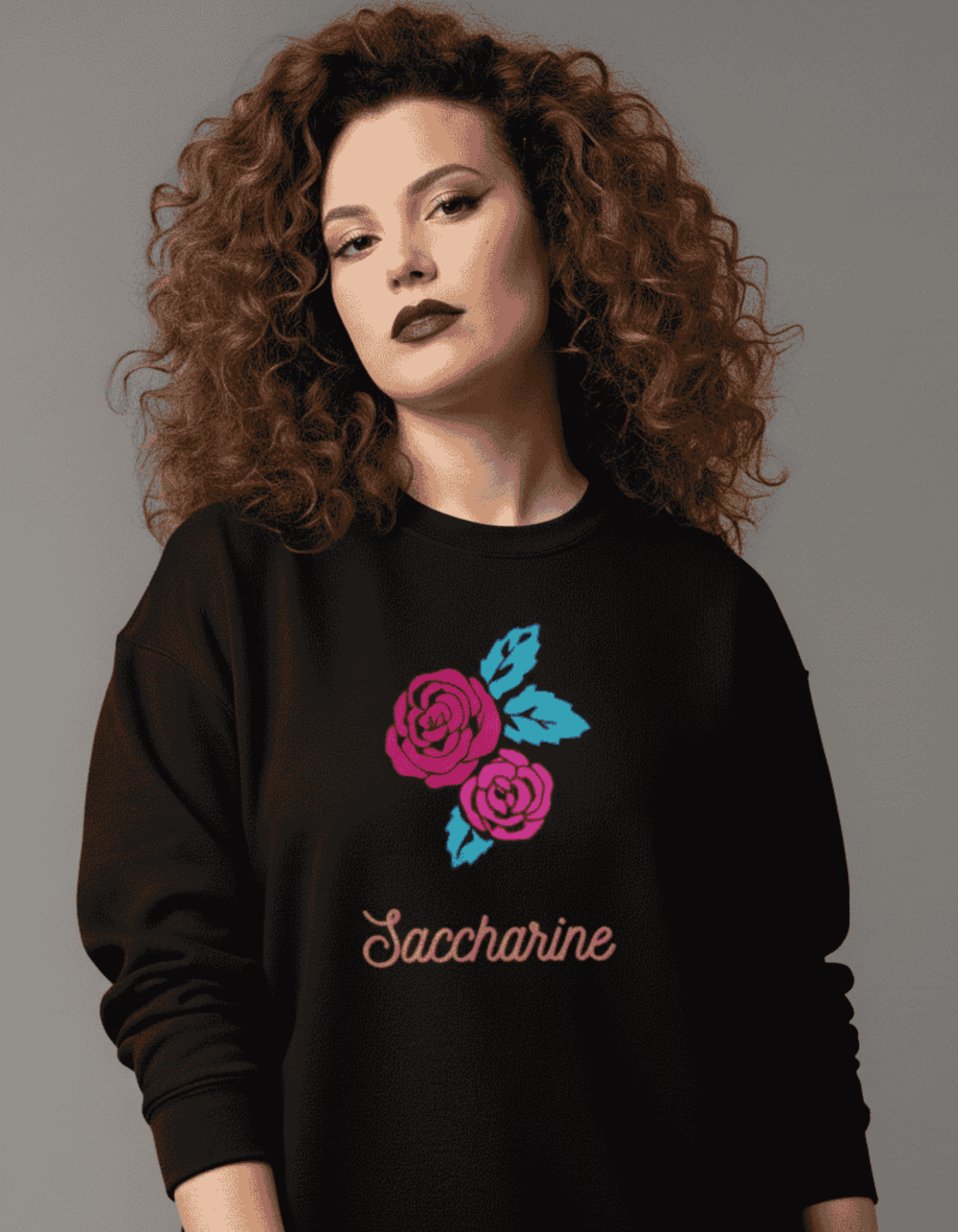 Saccharine – TBT Black Crewneck Sweatshirt