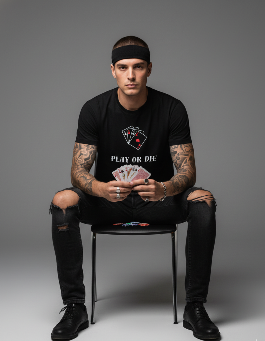 Play or Die - TBT Unisex Premium Black Tee