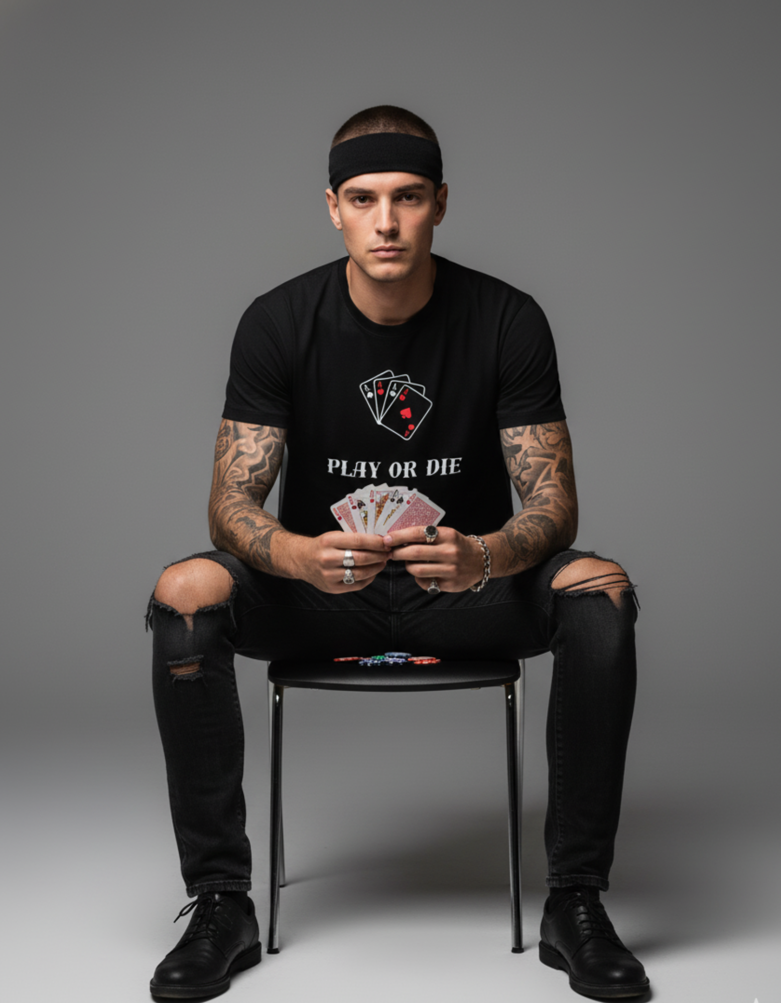 Play or Die - TBT Unisex Premium Black Tee