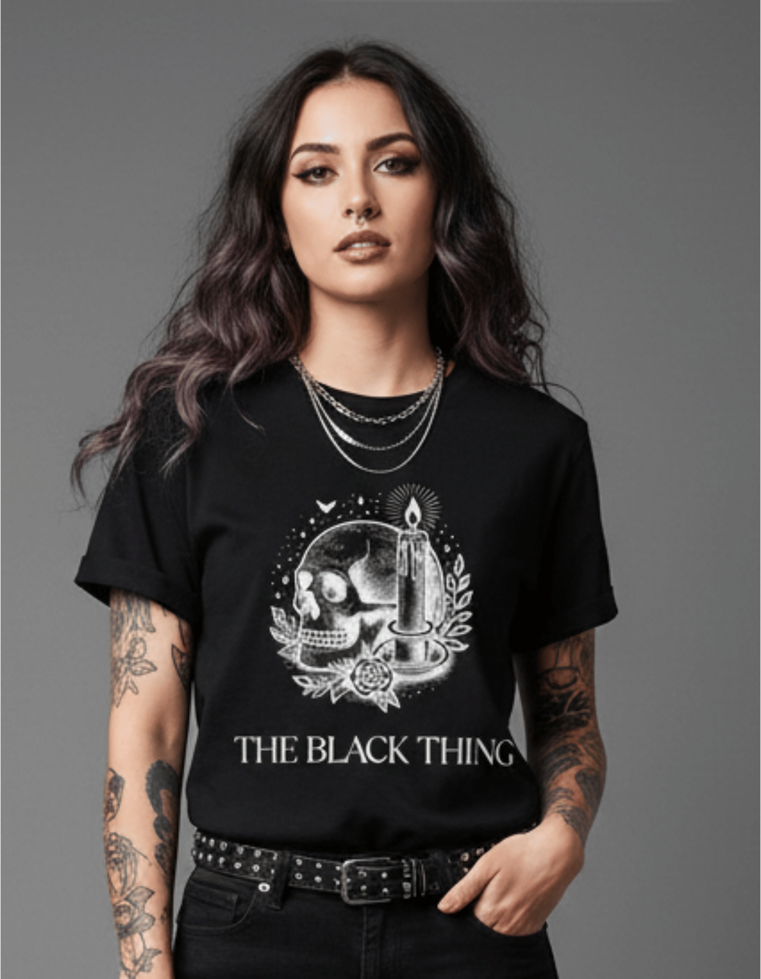 The Mystic Skull: TBT Gothic Streetwear Tee