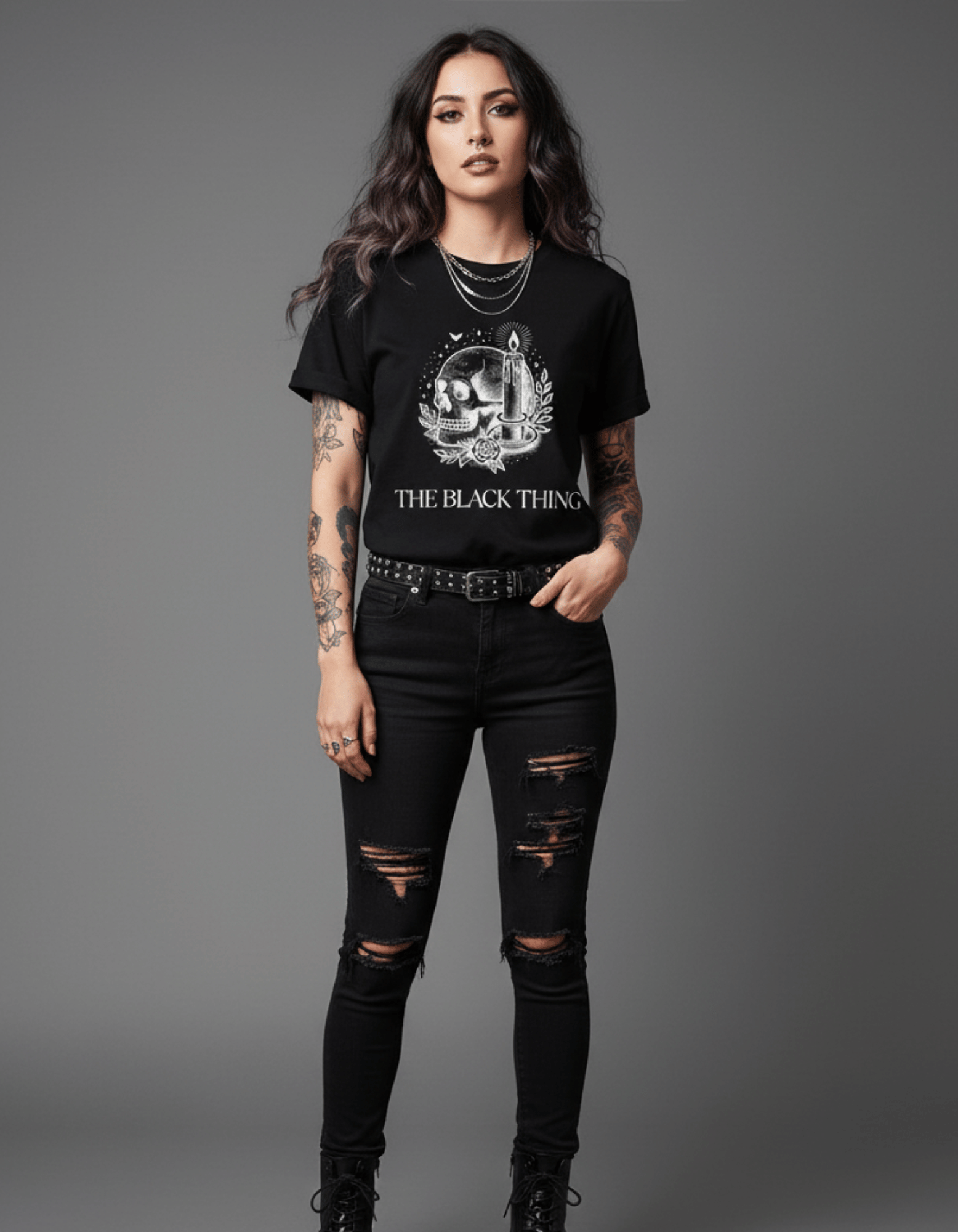 The Mystic Skull: TBT Gothic Streetwear Tee