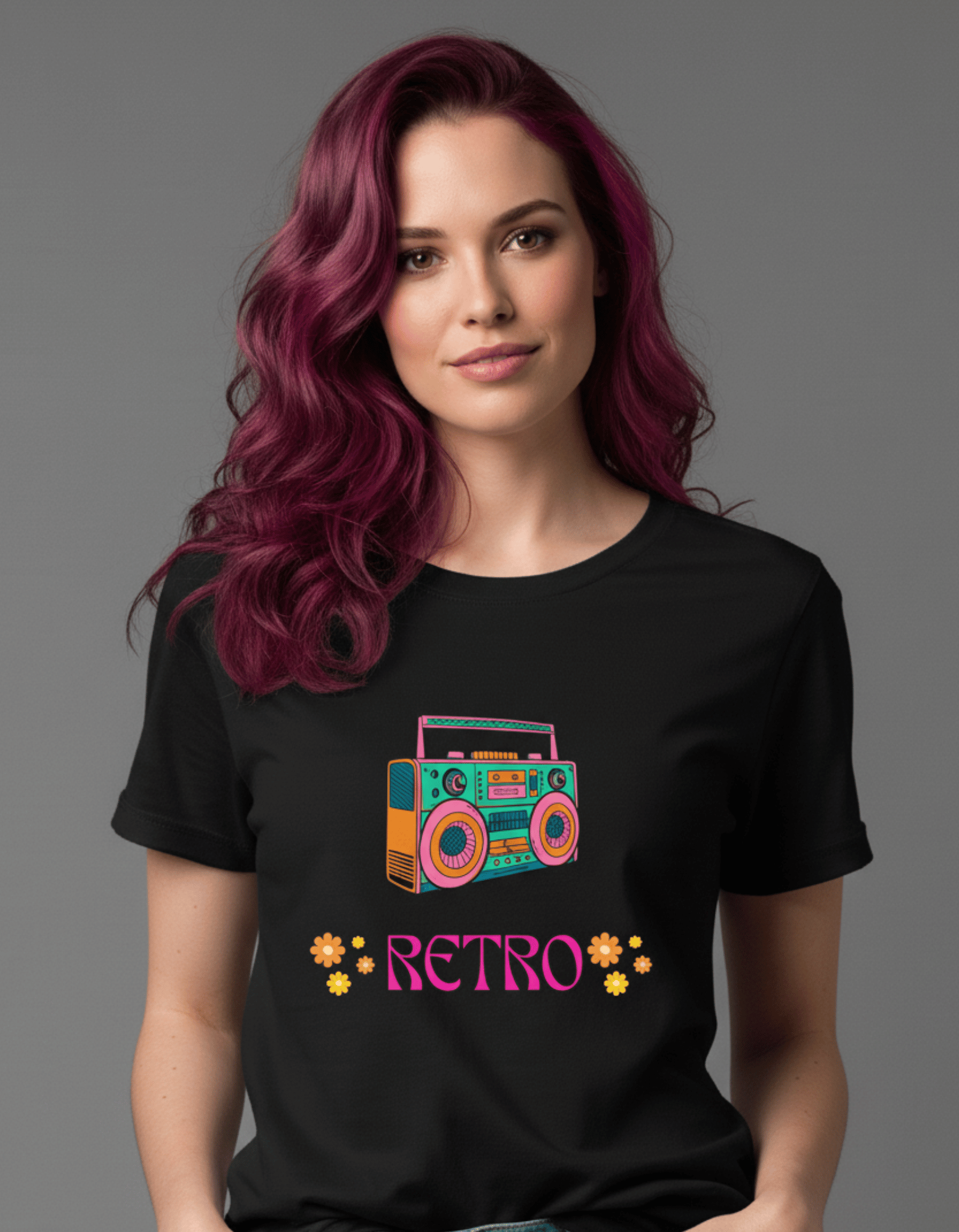 Retro Vibes – TBT Cotton Black Tee