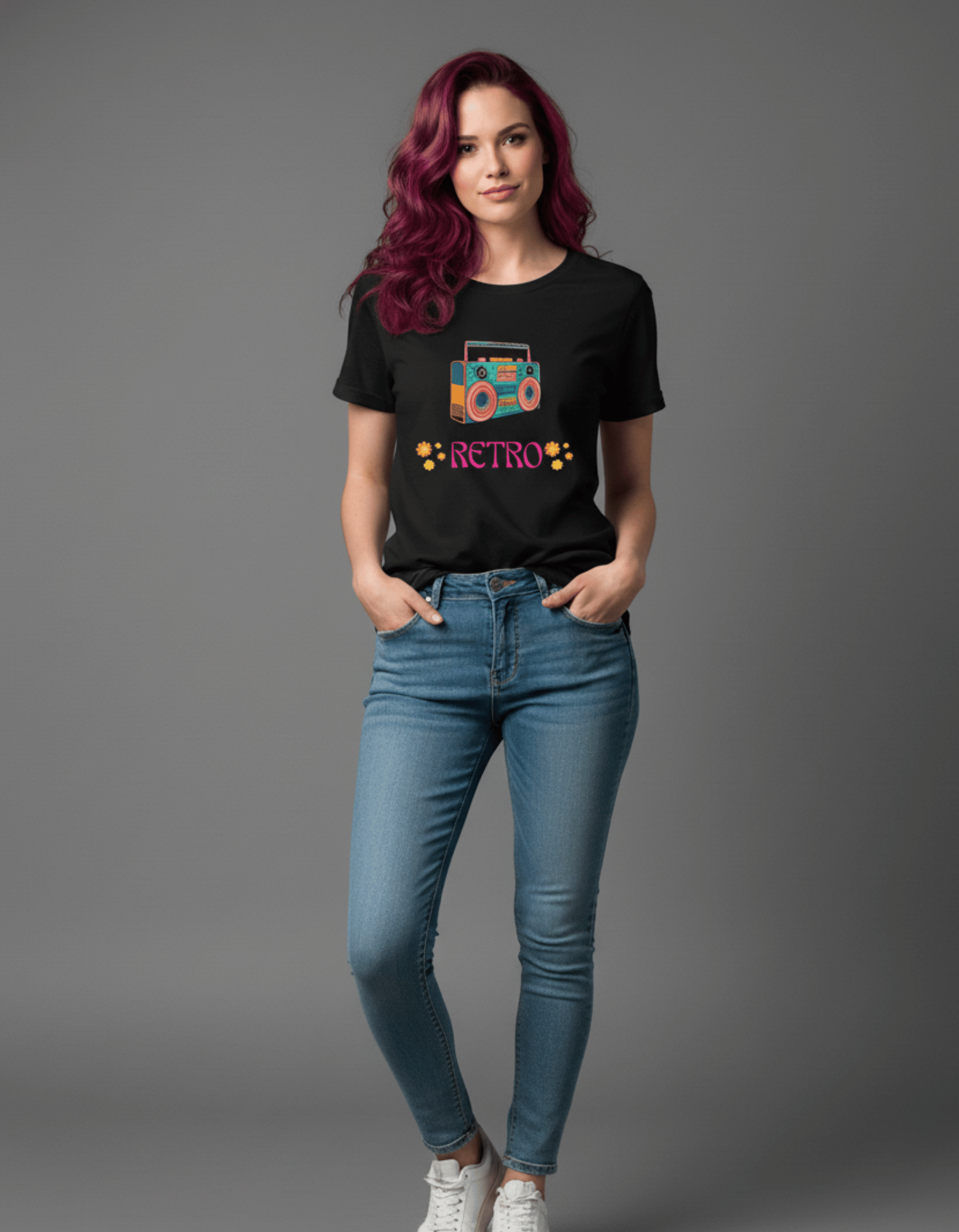 Retro Vibes – TBT Cotton Black Tee