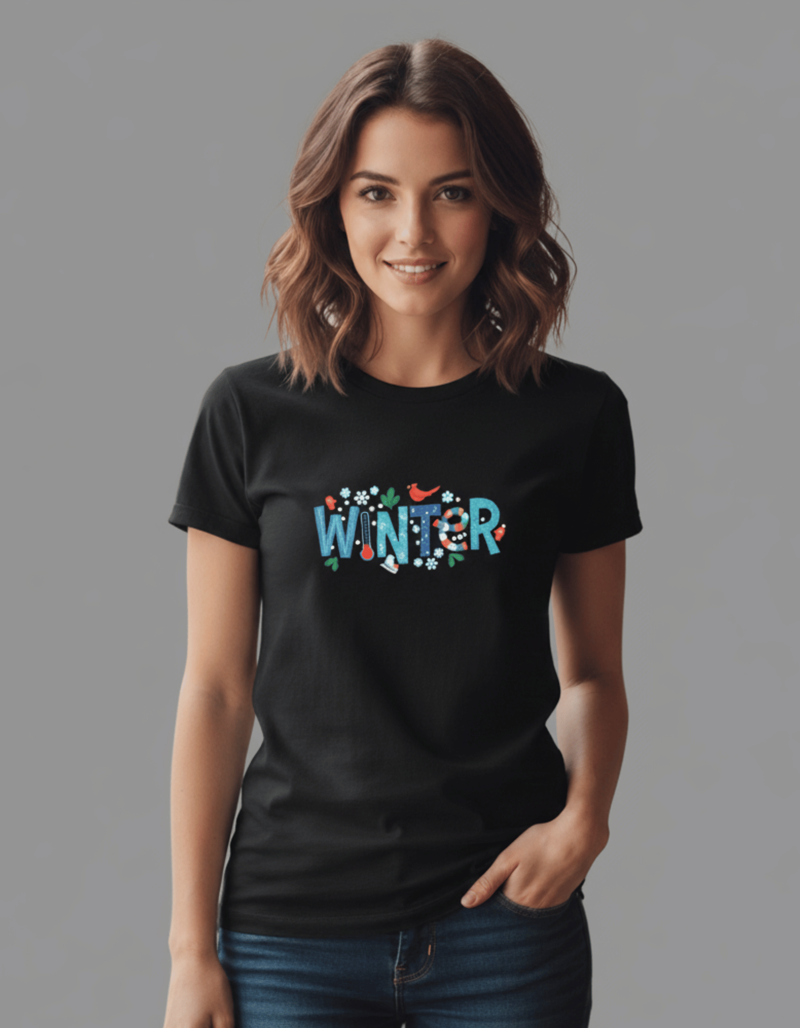 Winter Wonderland - TBT Cotton Black Tee