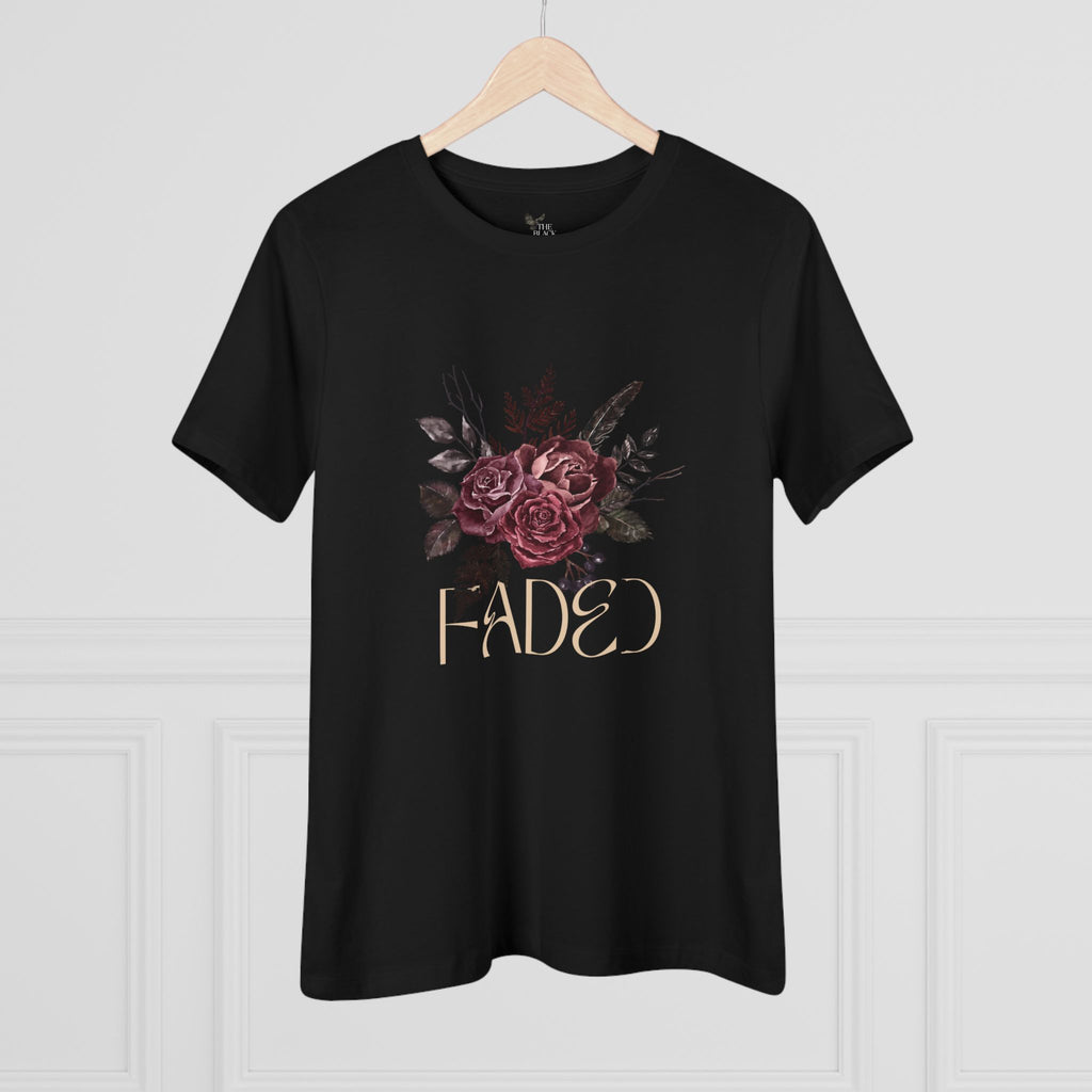 Faded Floral Women's Cotton Tee - Stylish Casual Top